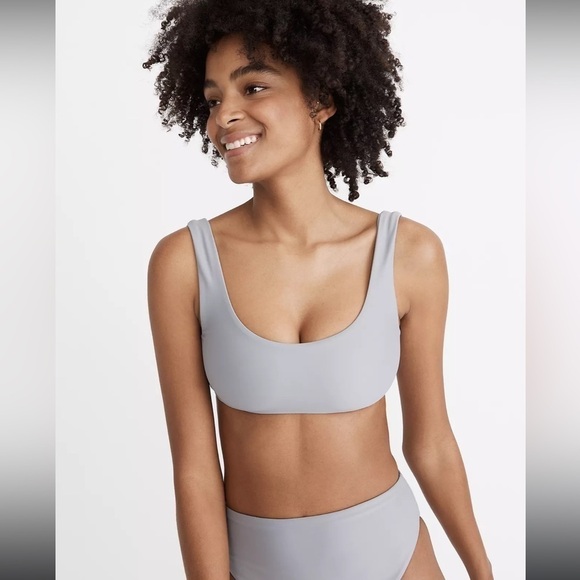 Madewell x Jade Swim Rounded Edges Bikini Top NG182 S - Picture 1 of 8
